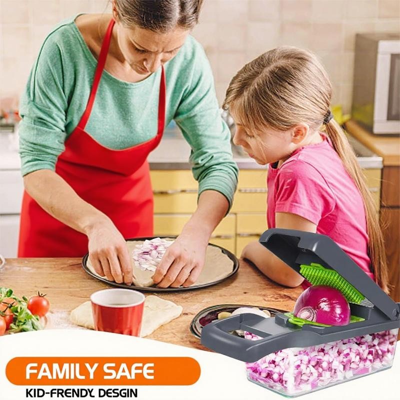 Household Multi-function Chopper Slicing Shredding and Dicing Fast Chopper 14pc