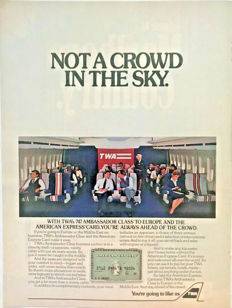 TWA Vintage 1983 Print Ad