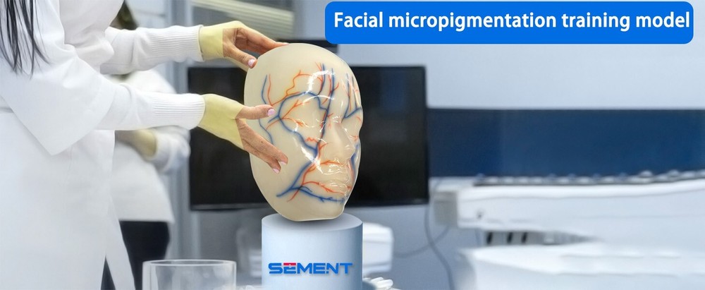 Multi-Functional Silicone Face Injection Model for Filler, Suture & Thread Train