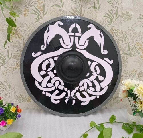 Medieval Dragon Functional Viking Valhalla Authentic Battleworn Ready Sheild
