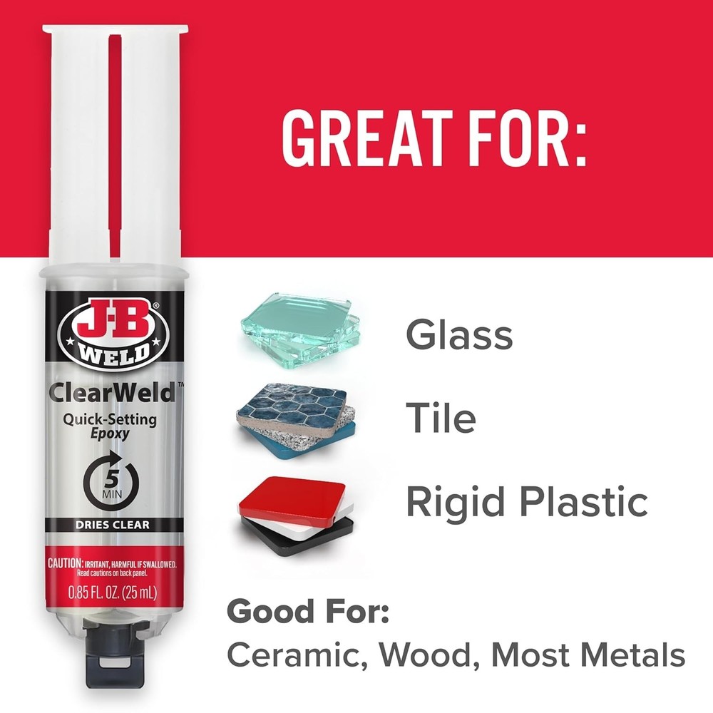 High Strength 5 Minute Epoxy - Multi-Surface Adhesive, Water-Resistant Formula