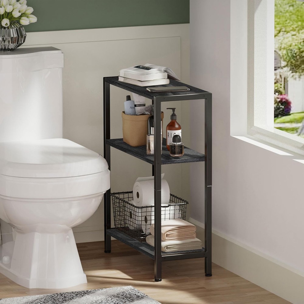 3-Tier Side Table Small EndTable Sofa SideTable Narrow Spaces Slim EndTable New