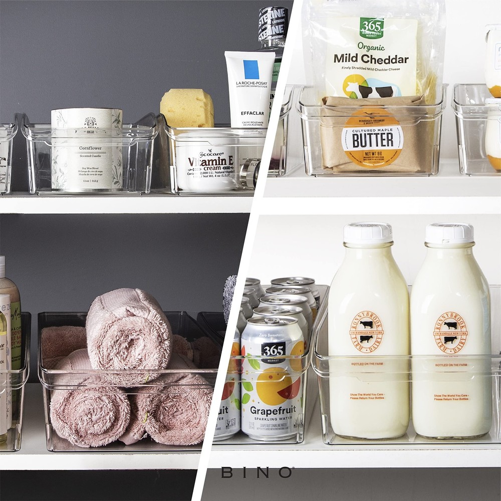 BINO | Plastic Storage Bins, Large | THE CURVE COLLECTION | Multi-Use Fridge ...