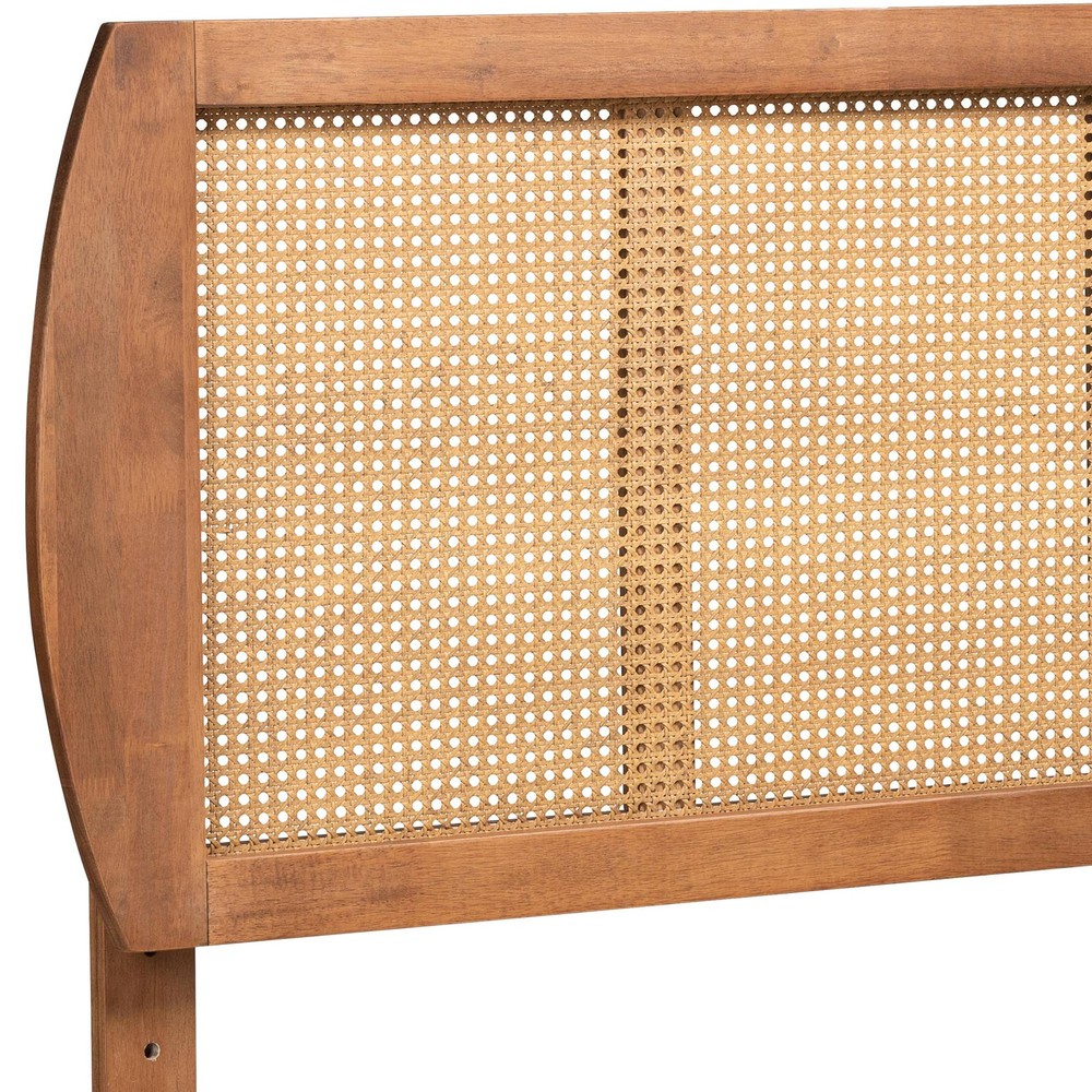 Baxton Studio Harris Ash Walnut Rubberwood Full Headboard