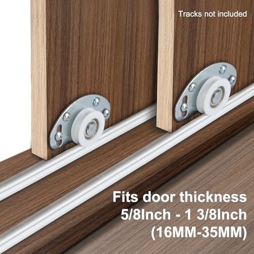 Sliding Closet Door Hardware Kit – 4 Pack Bottom Rollers & 4 Pack Replacement