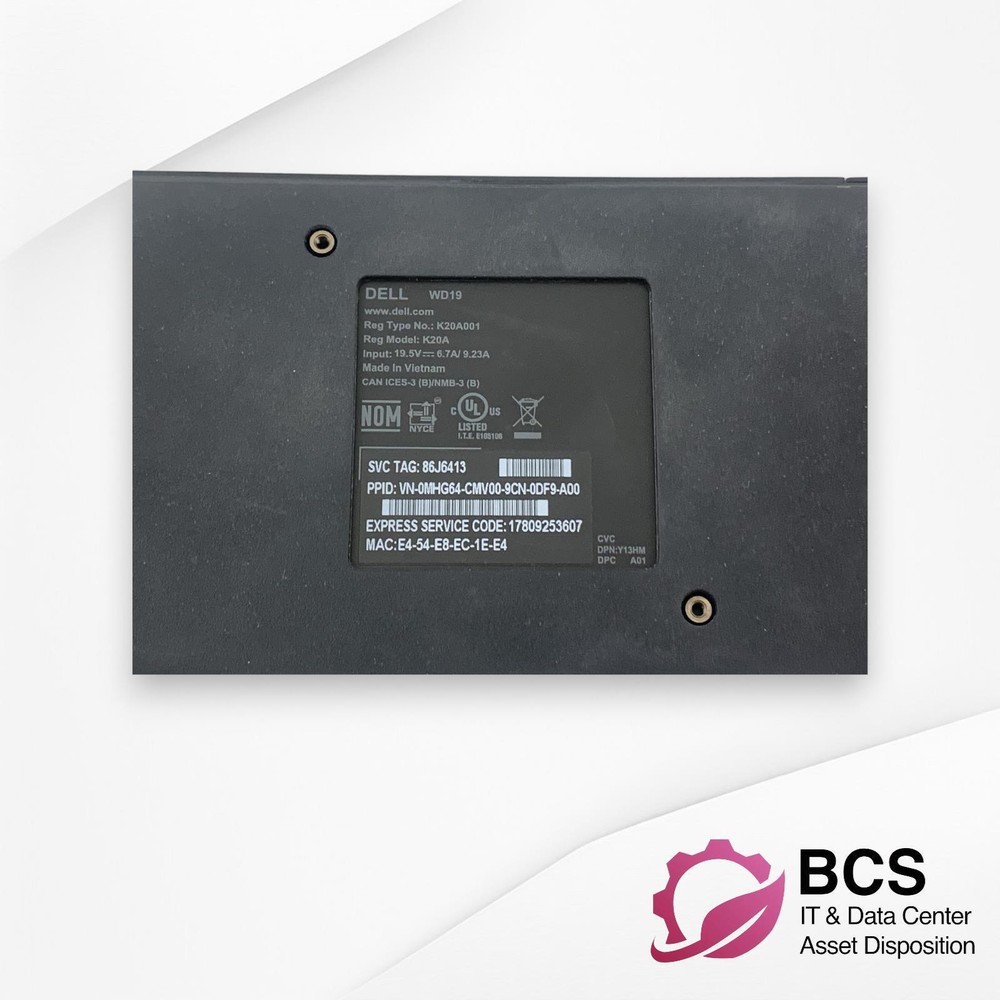 *DELL (K20A) USB-C Docking Station *UNIT ONLY*