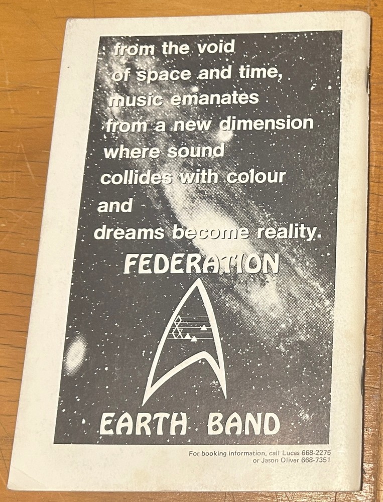 1976 STAR TREK SCIENCE FICTION CONVENTION PROGRAM OAKLAND CA FINAL FRONTIER 2