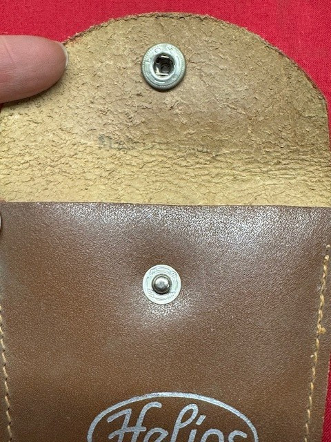 Helios Leather Case for Caliper, 8" Long Vintage!