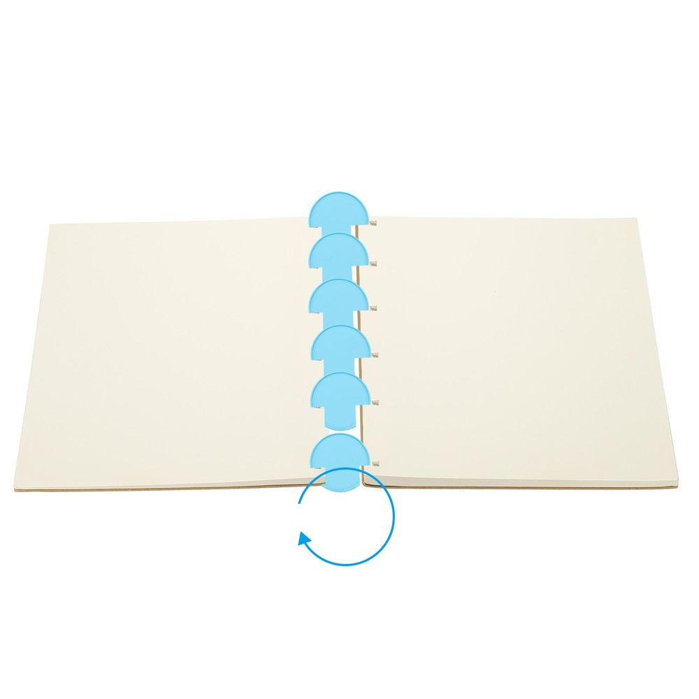 2 inch Plastic Book Binding Discs, 8Pcs Discbound Expansion Discs Round, Blue