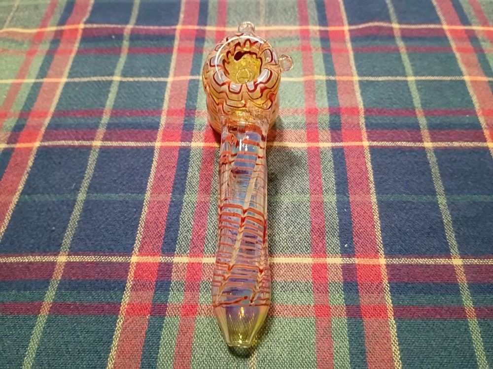 Small Bubbler Pipe Hand Blown Glass