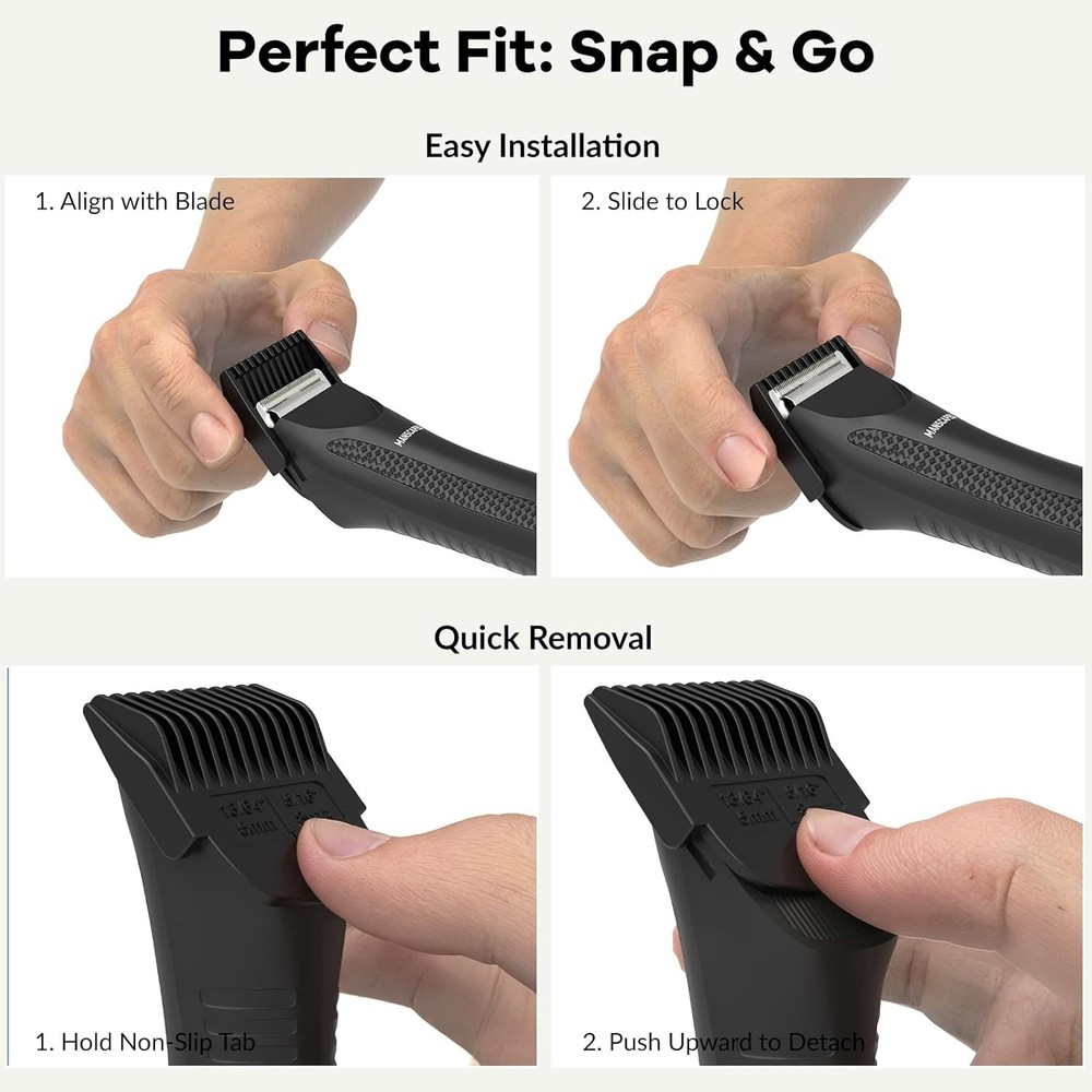 Guards for Manscaped 4.0, Cutting Guides Comb Replacement (4-Pack)