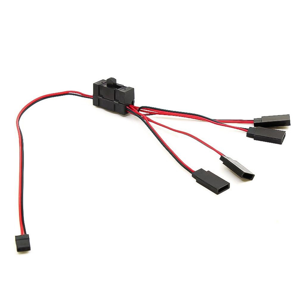 LED Light On/Off Controller Switch Y Wire Split Cable For TRX-4 SCX10 1/10 RC