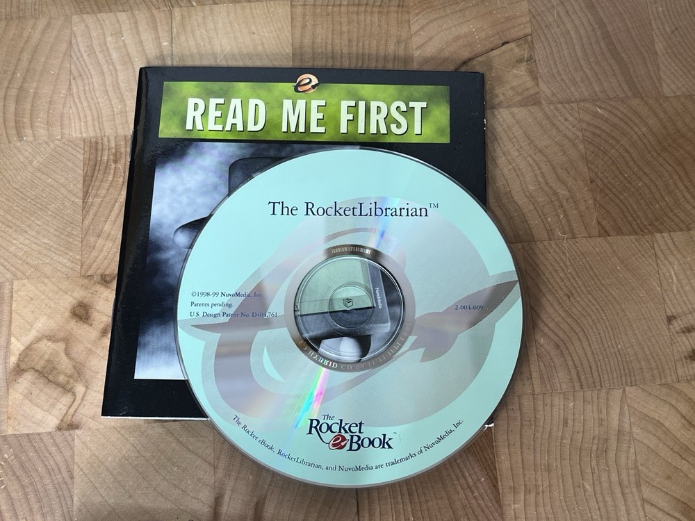Vintage Rocket eBook Pro 16mb by Nuvomedia Reader Tested Working - COMPLETE