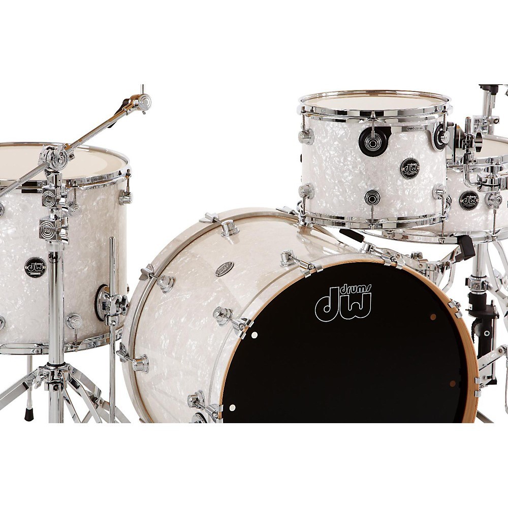 DW Performance Series 4-Piece Shell Pack White Marine Finish Chrome Hardware