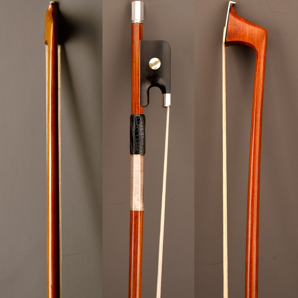 D.Peccatte Copy Pro Master Pernambuco Cello Bow 4/4 Ebony Single eye Frog Silver