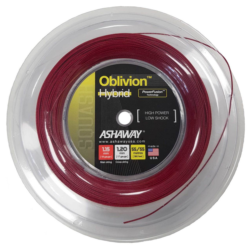 ASHAWAY OBLIVION HYBRID SQUASH RACKET STRING - 110m REEL