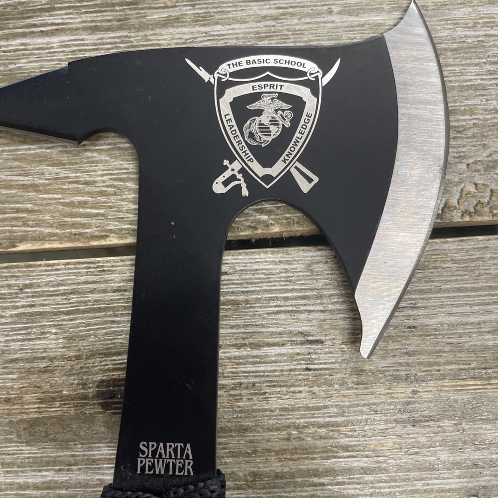 Authentic Sparta Pewter Marine Corps The Basic School Tomahawk Axe