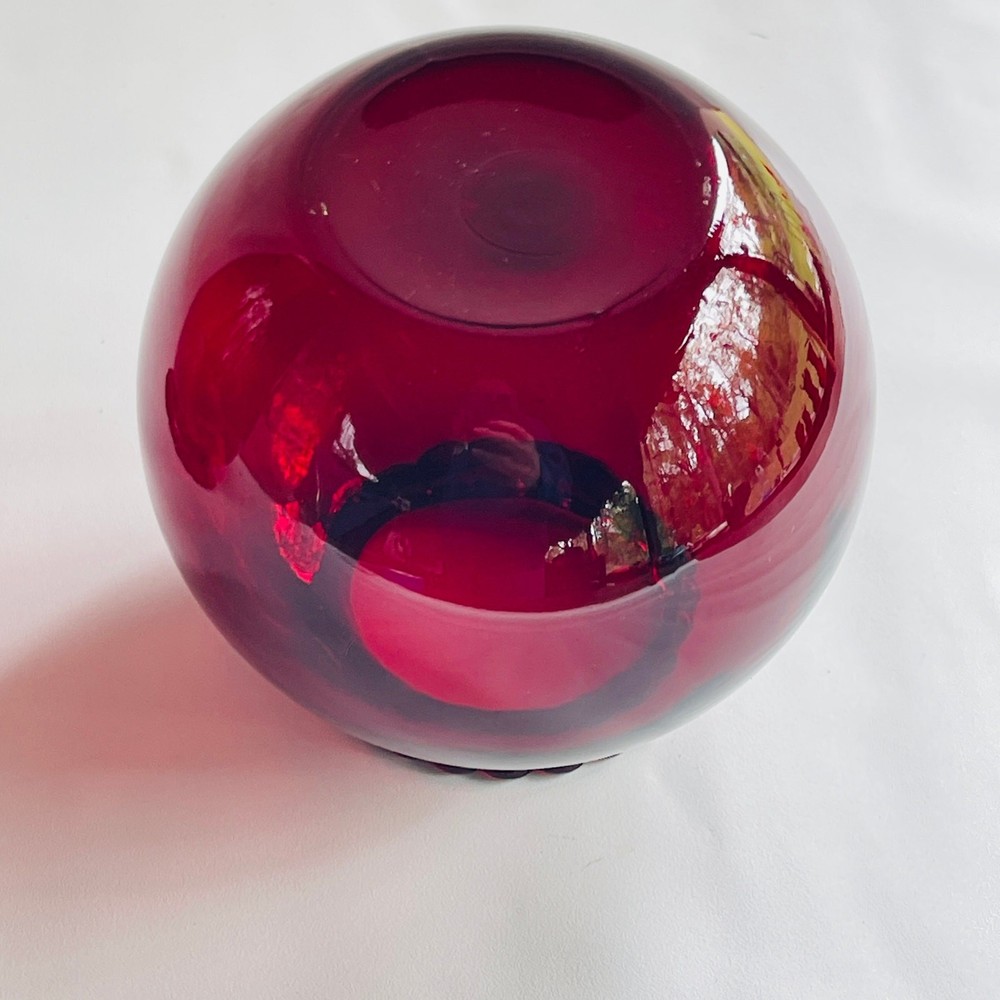 Anchor Hocking Royal Ruby Scalloped Edge Vases 9” & 3 3/4”