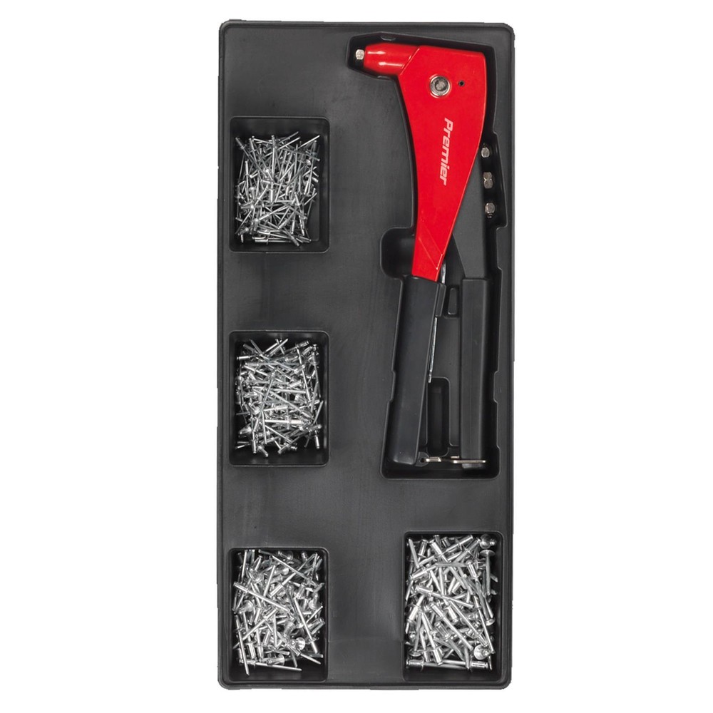 Sealey Riveter Tool Tray 400 Assorted Rivet Set Premier Hand Tools