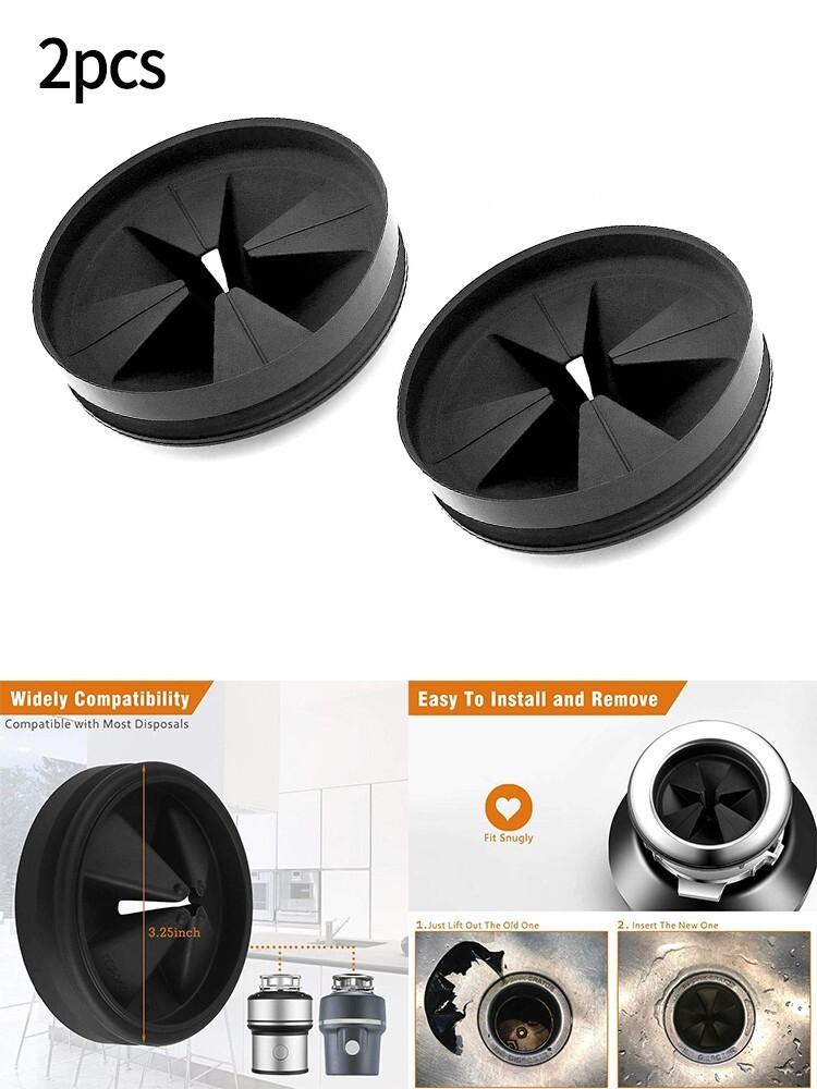 2X For Insinkerator Garbage Disposal Splash Guard Sink Baffle for Quiet Collar