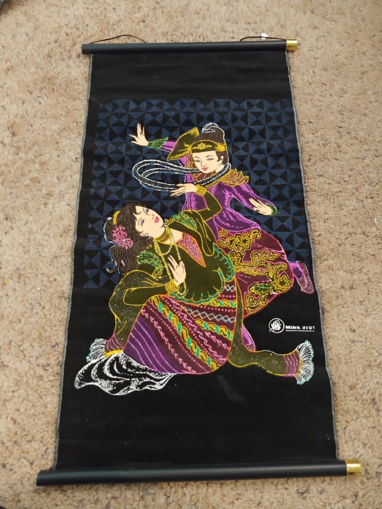 Hand Woven And Handmade Burmese Art Scroll