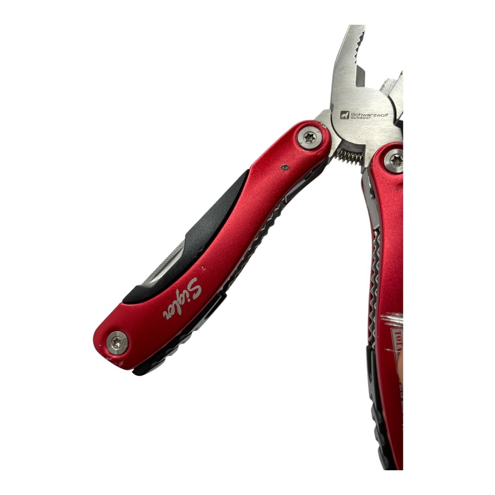 SCHWARZWOLF Multi-Tool Red Color Includes Carrying Case