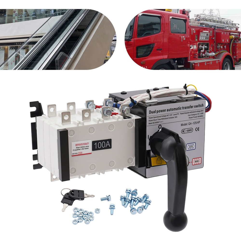 100A/4P Dual Power Automatic Transfer Switch Isolation Type Generator Converter