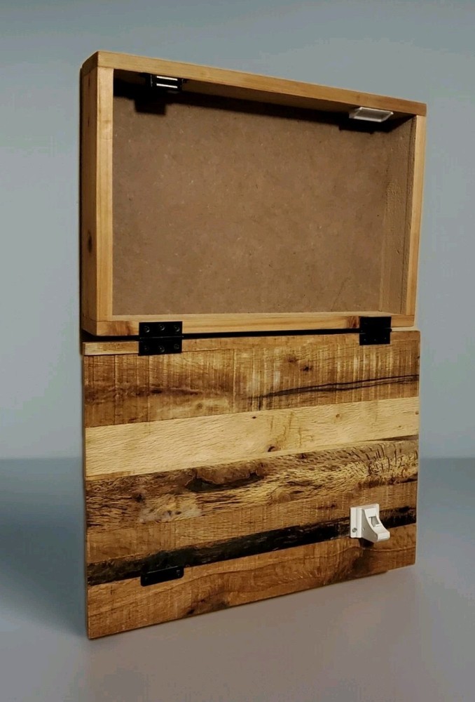 RUSTIC Concealed Handgun Laundry Wall Mount Cabinet/ Hidden Lock