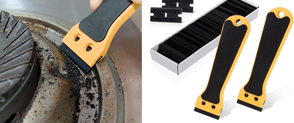Plastic Scraper 6-inch Long Handle Adhesive Remover Tool