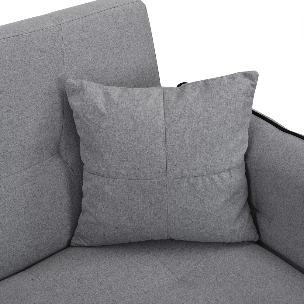 Folding Ottoman Sofa Bed with stereo (Gray)|Gray