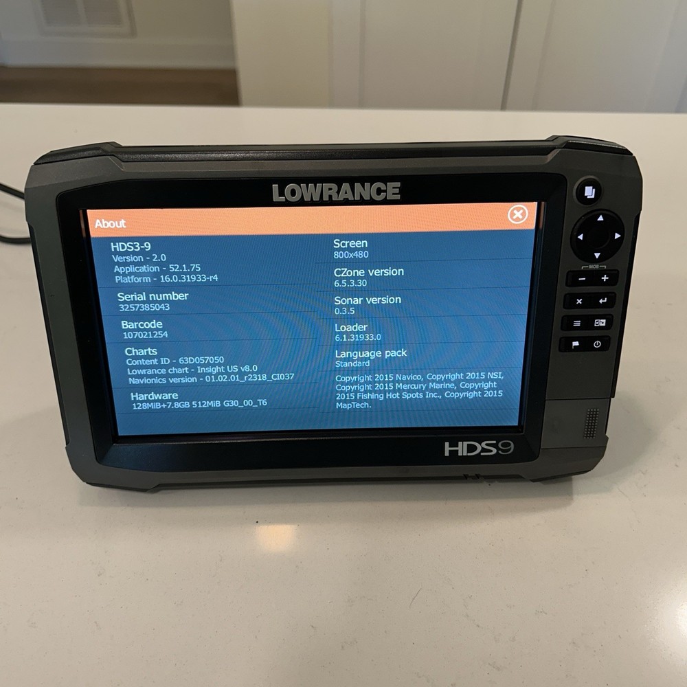 Lowrance HDS9 Gen3 - Fishfinder/Chartplotter Head Unit