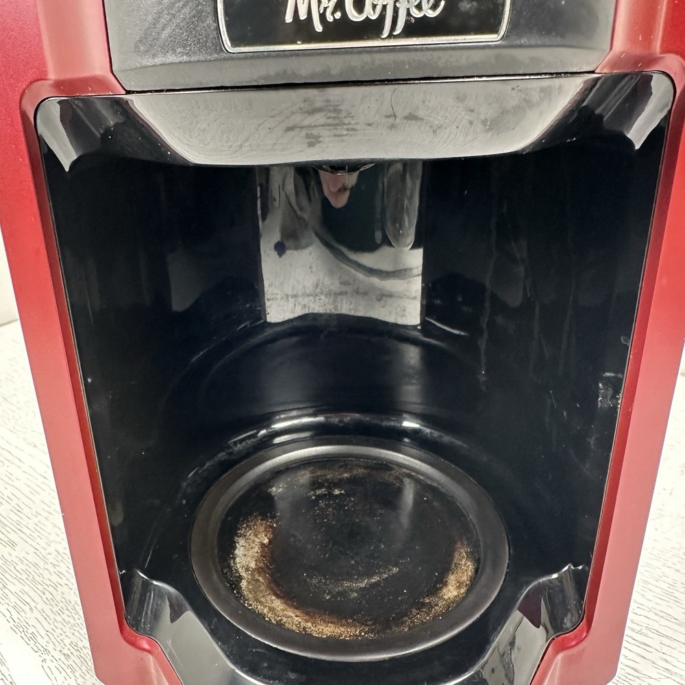 Mr. Coffee 12 Cup Programmable Drip Coffee Maker Brew Strength Selector Dark Red