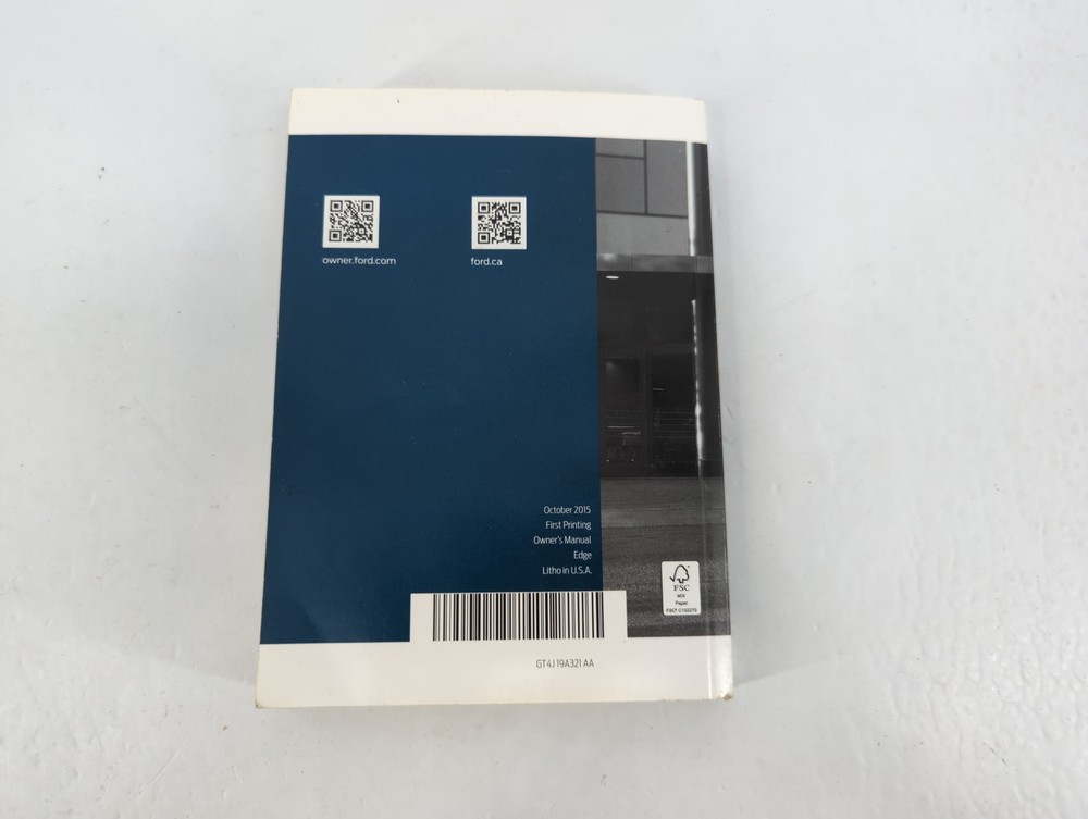 2016 Ford Edge Owners Manual Book Guide WJBJ5