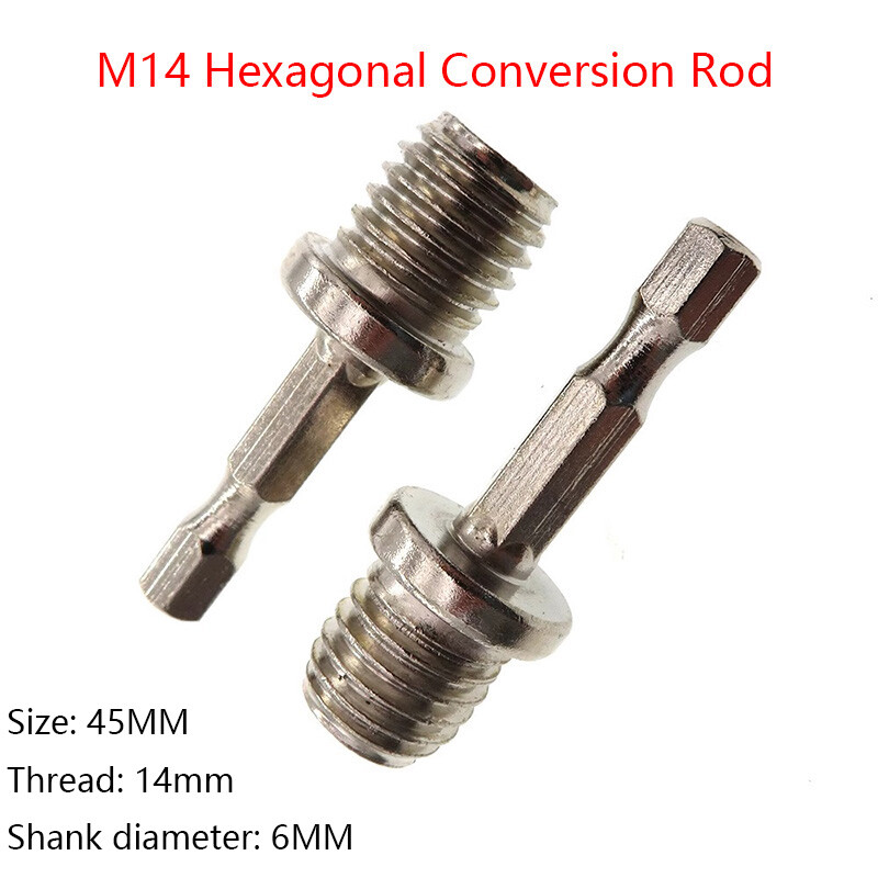 M14 Hex Shank Adapter Drill Chuck Connector Tools Polishing Disc Connect Durable