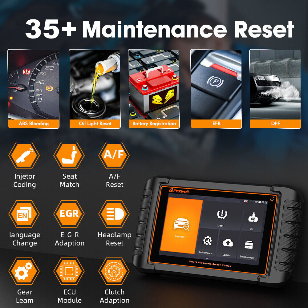 Automotive OBD2 Scanner Tire Pressure Sensor TPMS Programming Relearn Reset Tool