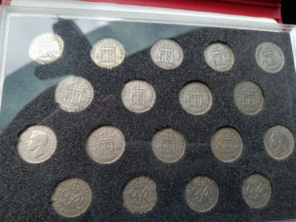 George VI sixpence Collection From royal mint