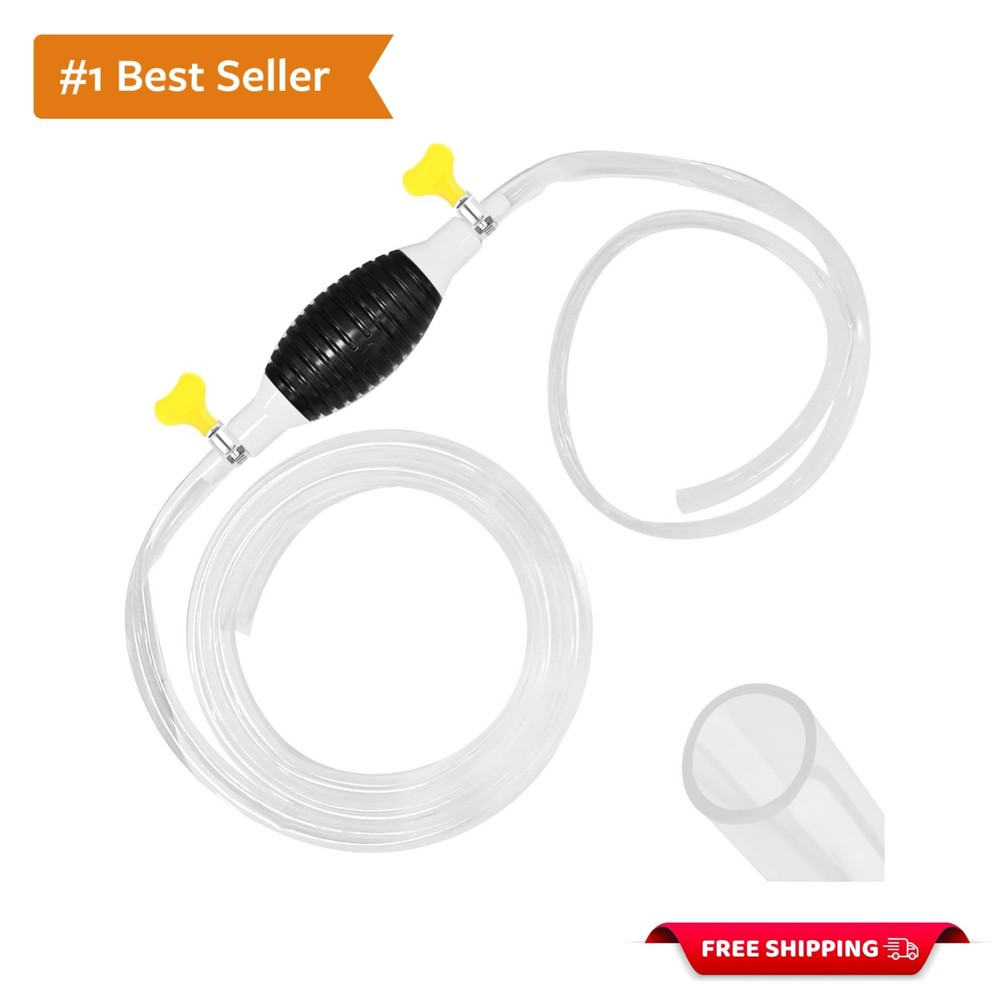 6.6ft Hand Siphon Pump for Gasoline - Safe and Efficient Liquid Transfer
