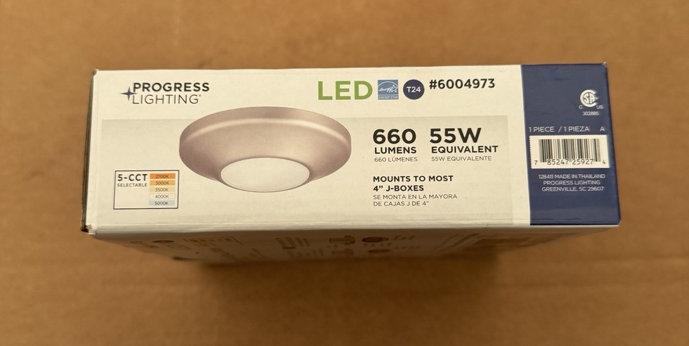 NEW - Progress Lighting LED P810044-009-CS Mini Flushmount Indoor Light