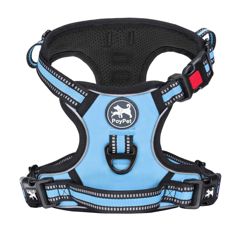 No Pull Dog Harness, [Release on Neck] Reflective Adjustable No Choke Pet Ves...