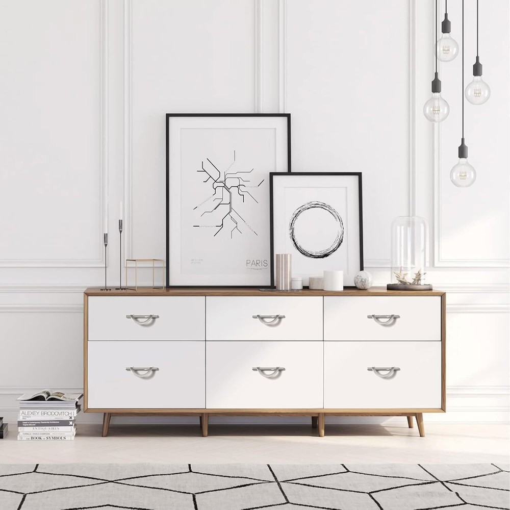 10-Pack Brushed Satin Nickel Cabinet Pulls 3.75 in (96 mm) Kitchen Cabinet Pulls