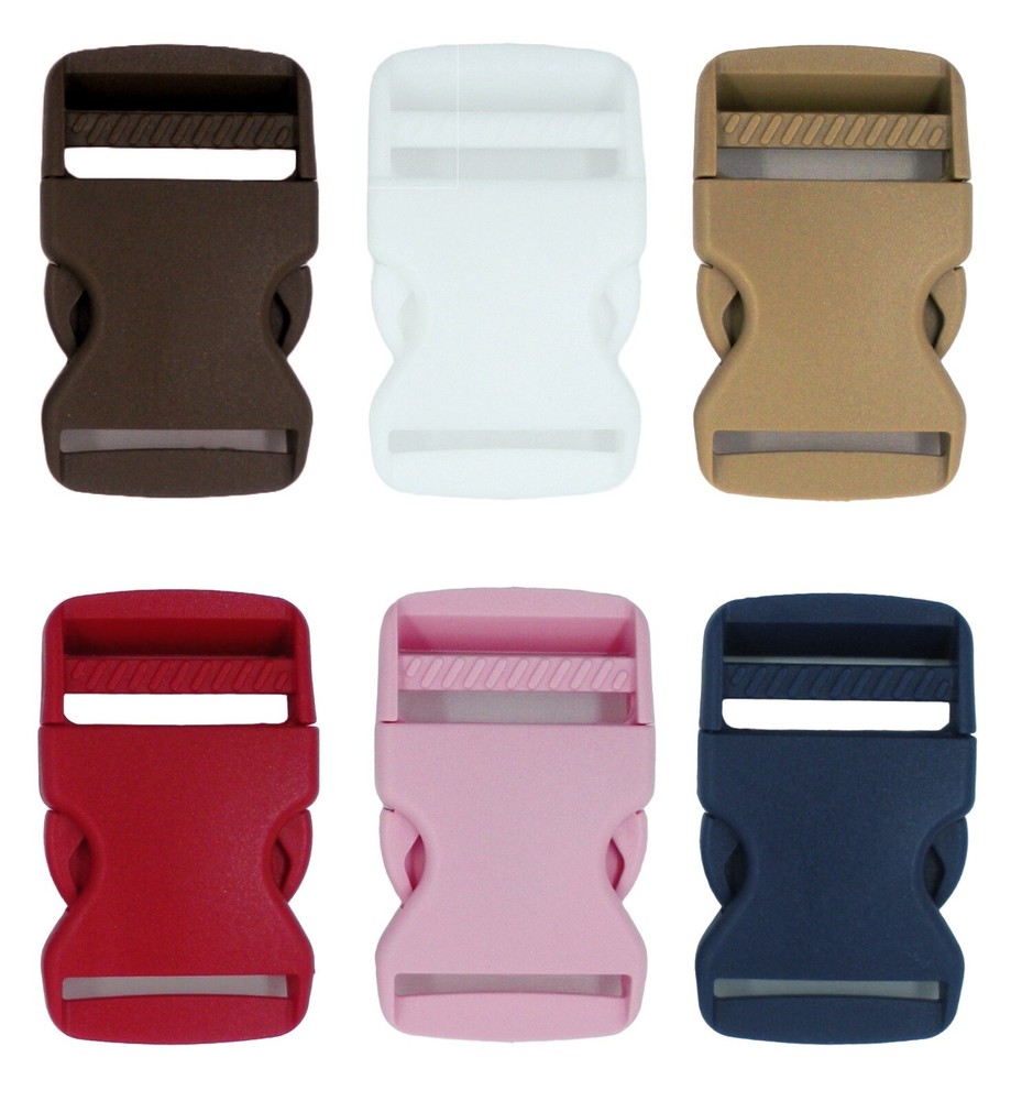 1.5" Colored Dog Collar SIDE RELEASE BUCKLES 6 Color Choice Various Quantities