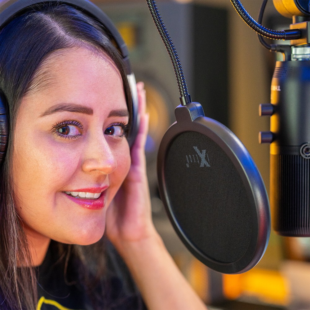 iXtech Professional Microphone Pop Filter Mask Shield For Blue Yeti and Any Mic.