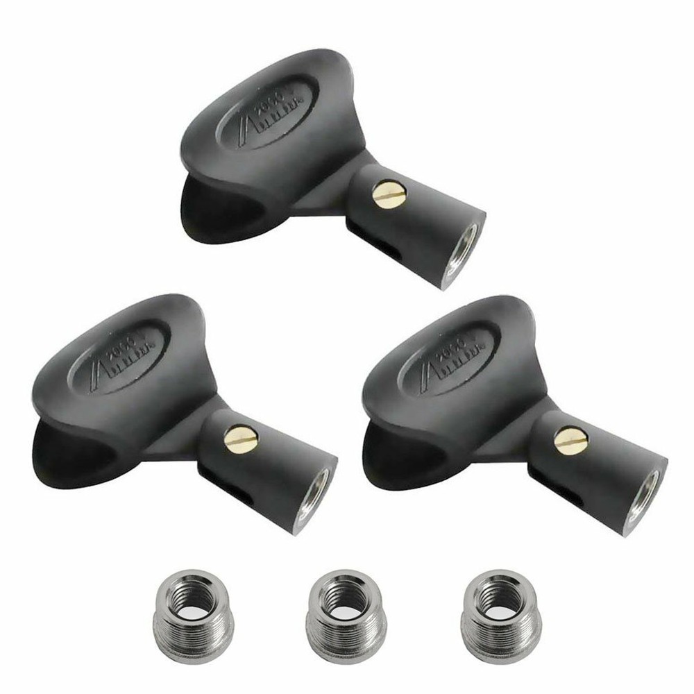 Audio2000'S AMC4182 Wireless Microphone HolderS with adapters (3 Pack)-New,O