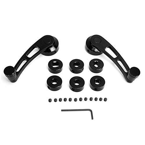 2pcs Window Crank Handle Car Window Handle Winder Riser Replacement Black
