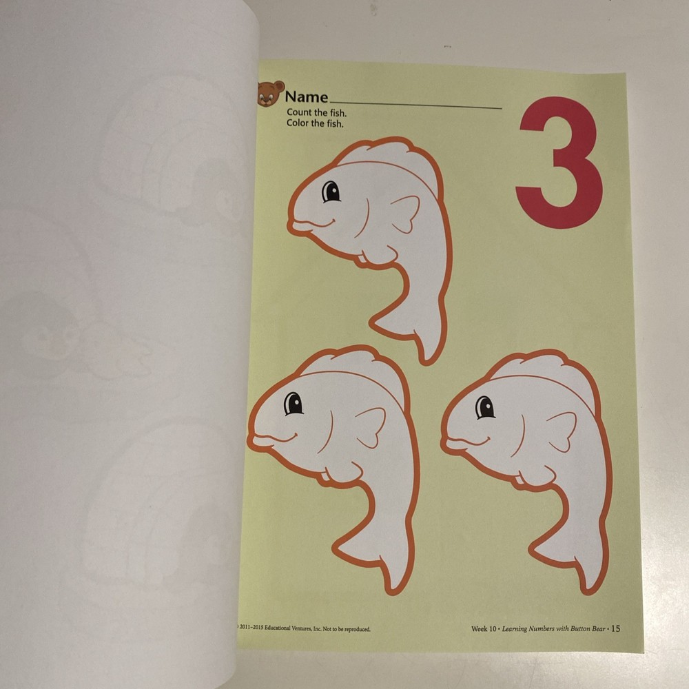 Abeka Numbers & Skills with Button Bear 2nd Edition Bound Clean Pages