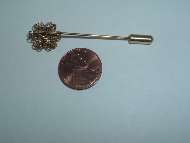 VINTAGE FLOWER STICK PIN LAPEL PIN