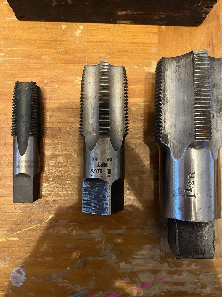 NPT Pipe Taps Greenfield 5 Sizes