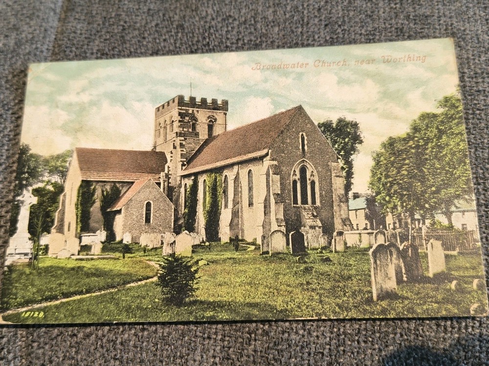 Broadwater Church Near Worthing Postcard