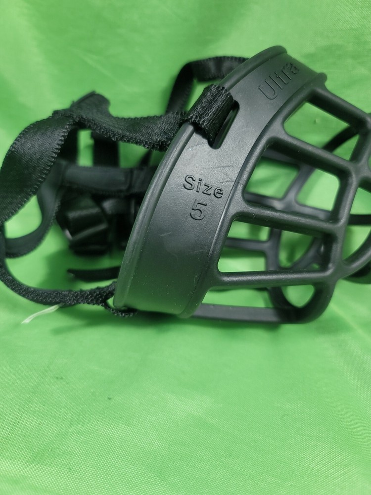 Baskerville Ultra Muzzle for Dogs, Size 5 - Black No Bite Training Walking Guard