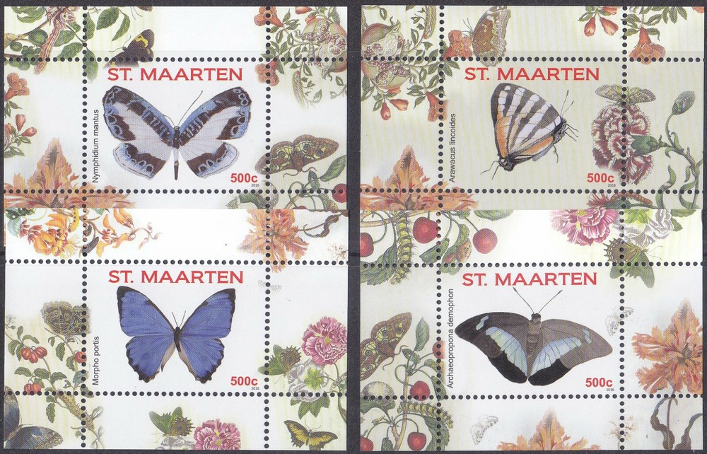 Sint Maarten Issue 2016 (350-353)  Butterflies